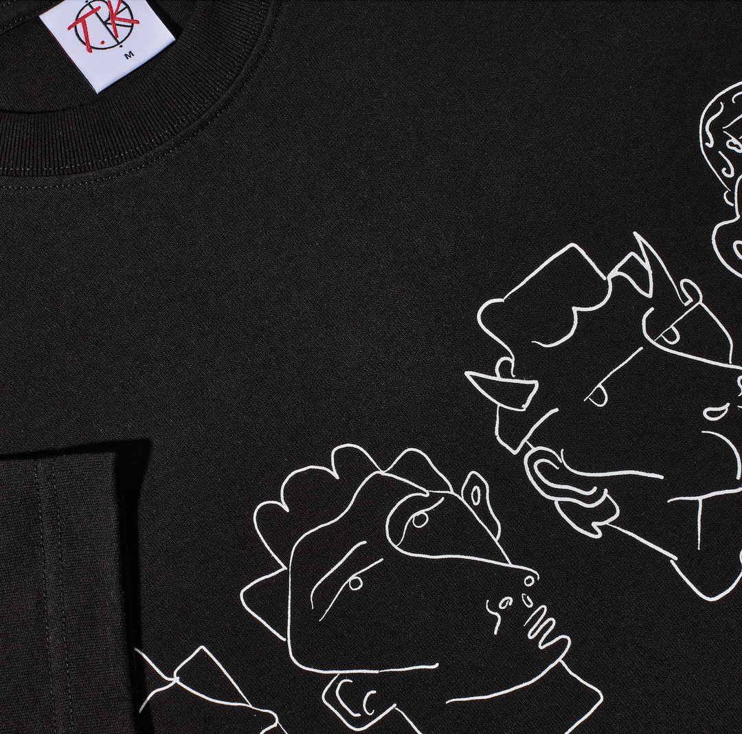 Contrast Tee | 8 Heads - Black/White