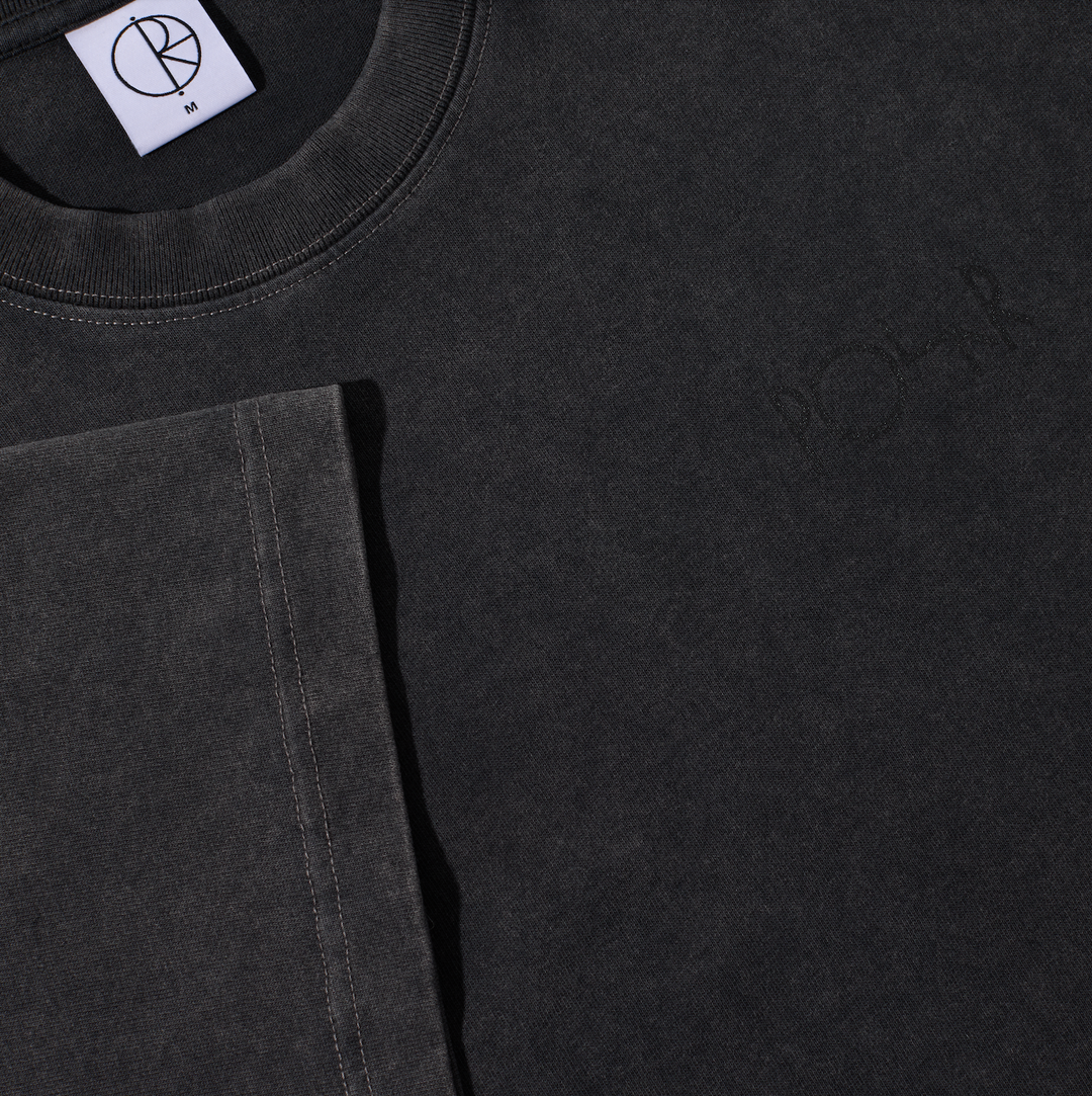 Contrast Tee | Stroke Logo - Silver Black/Black