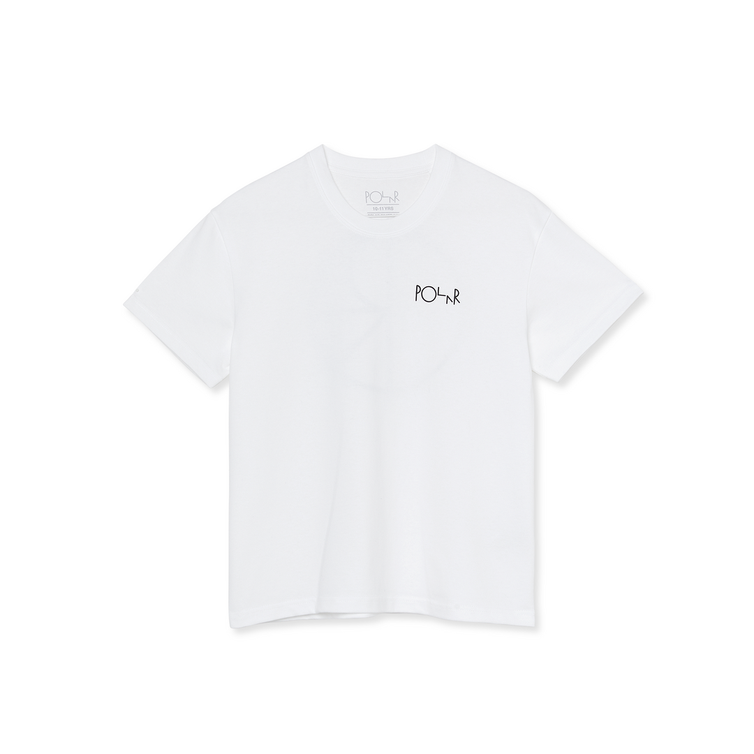 Jr. Tee | Stroke Logo - White