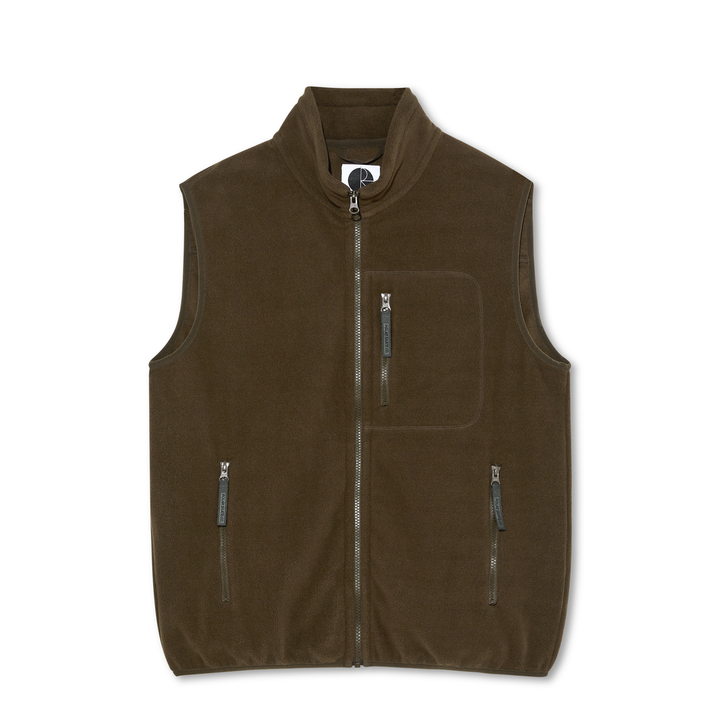 Basic Fleece Vest - Brown