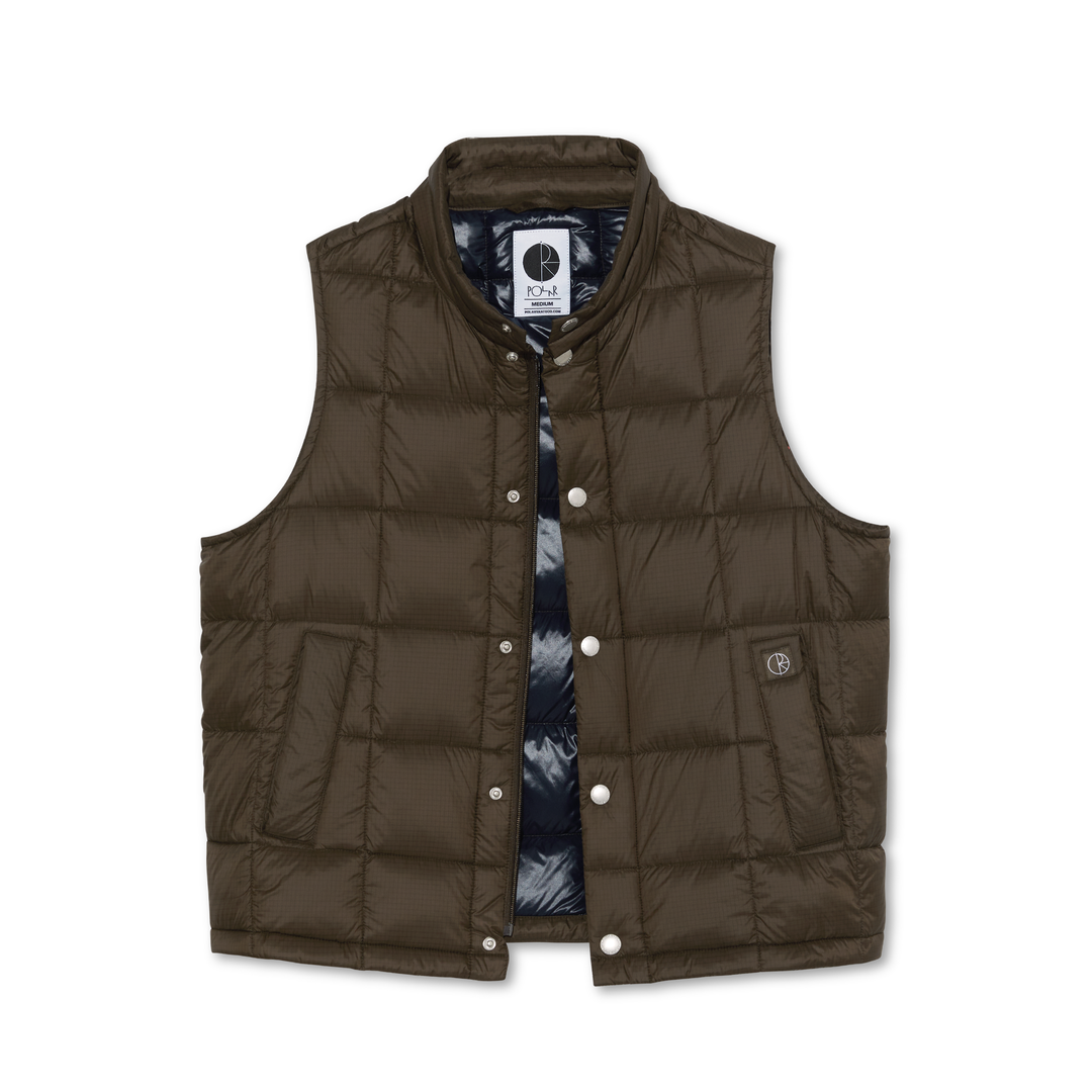 Lightweight Puffer Vest - Brown