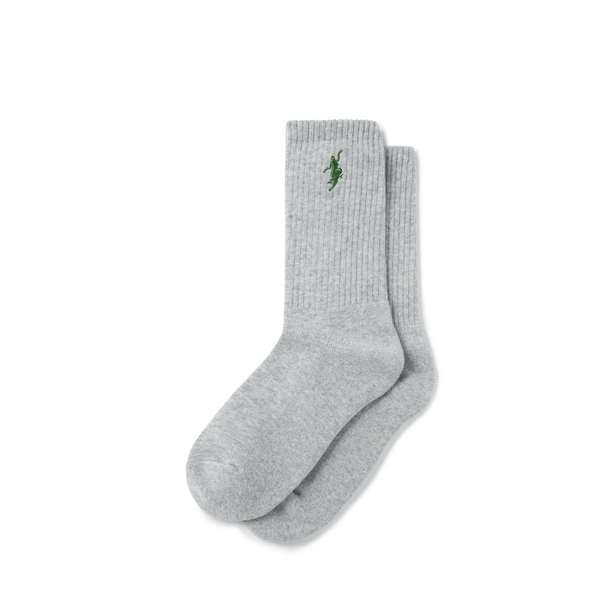 Rib Socks | No Comply - Heather Grey / Green