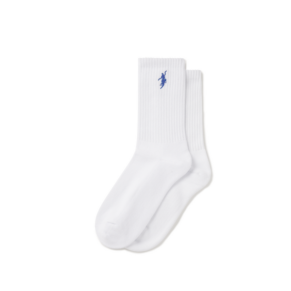 Rib Socks | No Comply - White / Blue