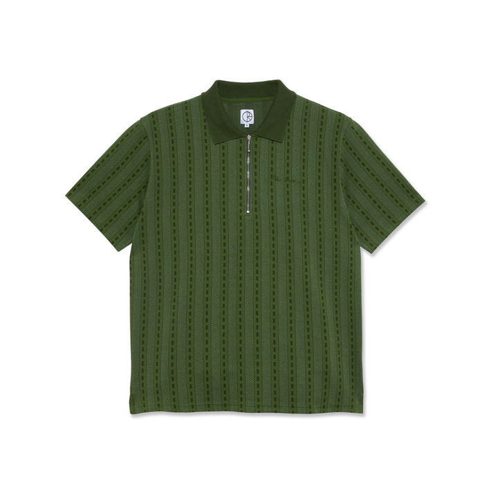 Road Zip Polo Shirt - Dark Green