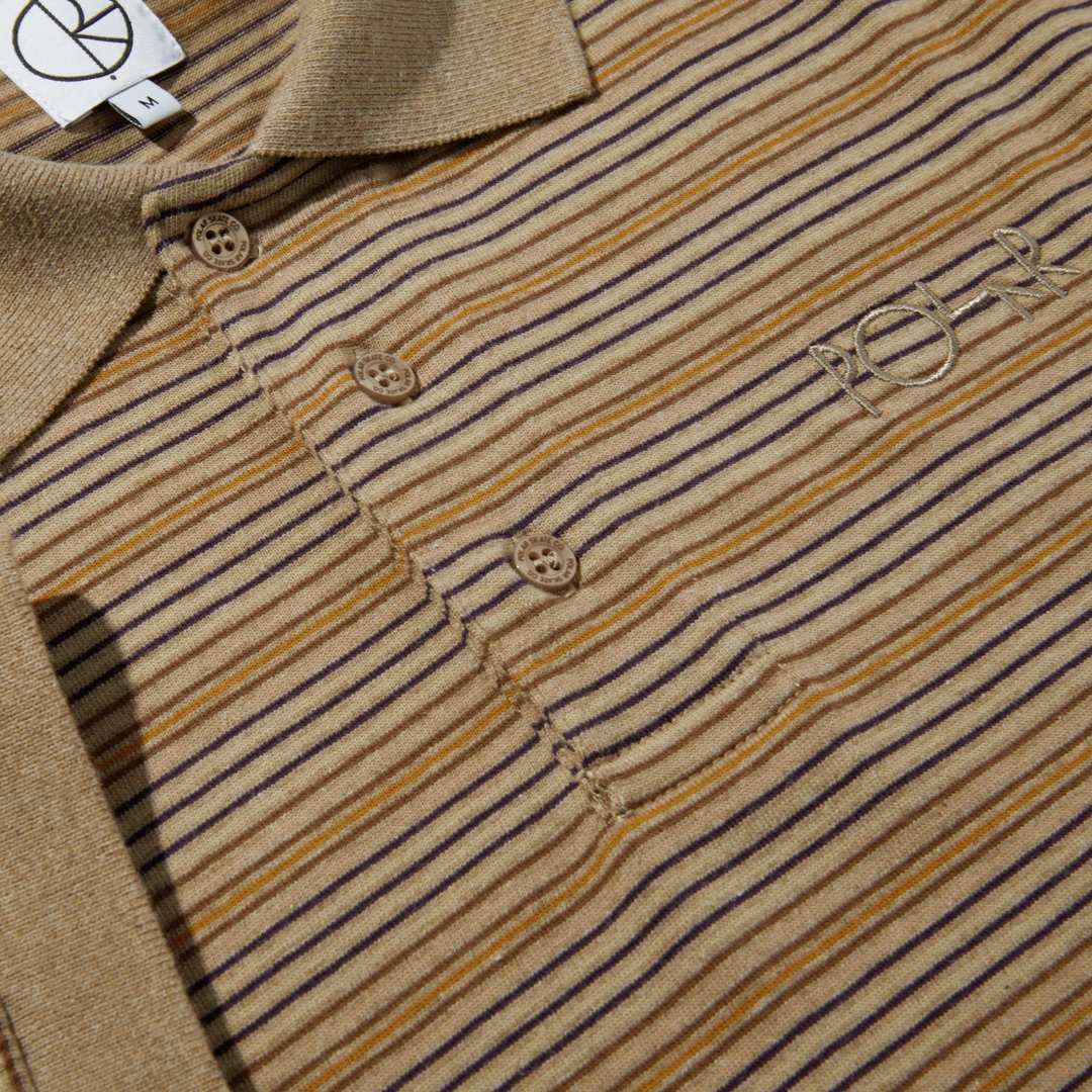 Stripe Polo Shirt - Camel