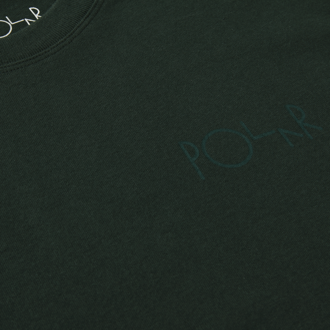 Jr. LS Tee| Stroke Logo - Dark Green