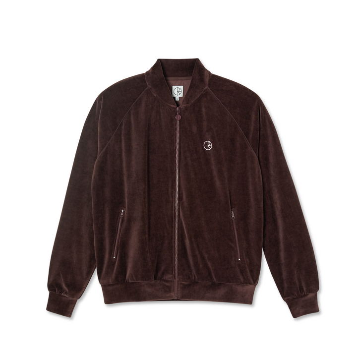 Velour Track Jacket - Bordeaux