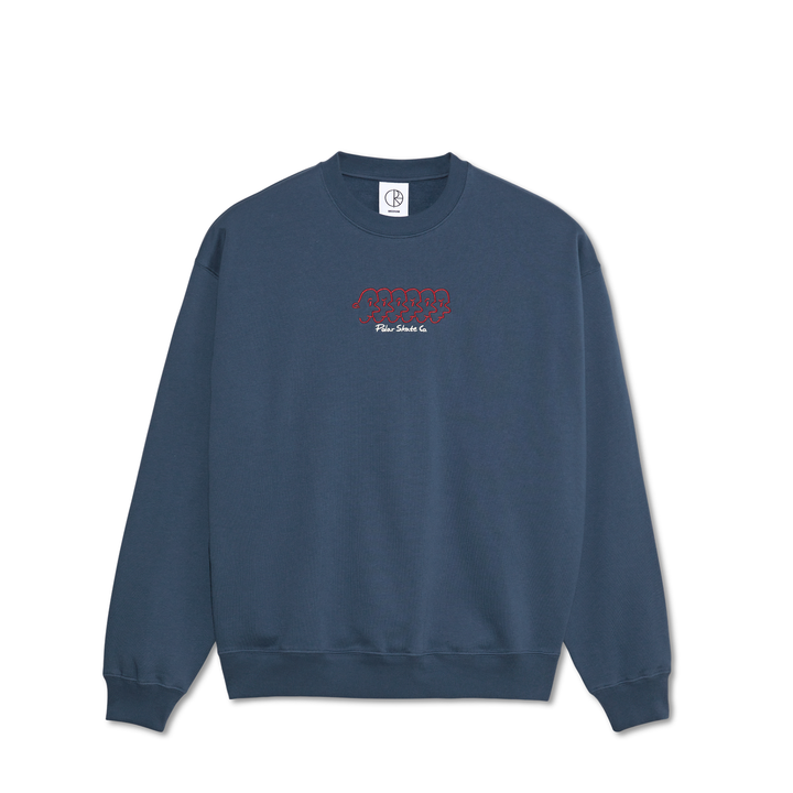 Dave Crewneck | Faces - Grey Blue