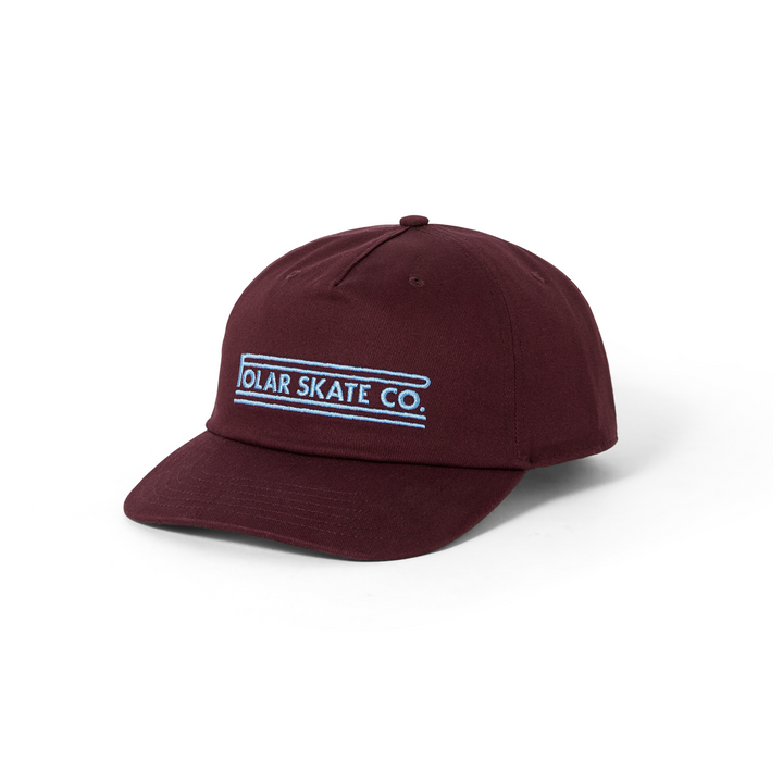 Jake Cap | Twill | Stretch Logo - Dark Wine