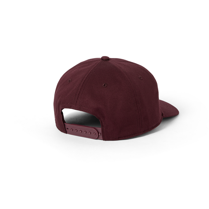 Jake Cap | Twill | Stretch Logo - Dark Wine