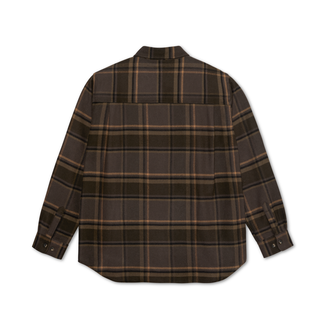 Mike LS Shirt | Flannel - Brown / Mauve