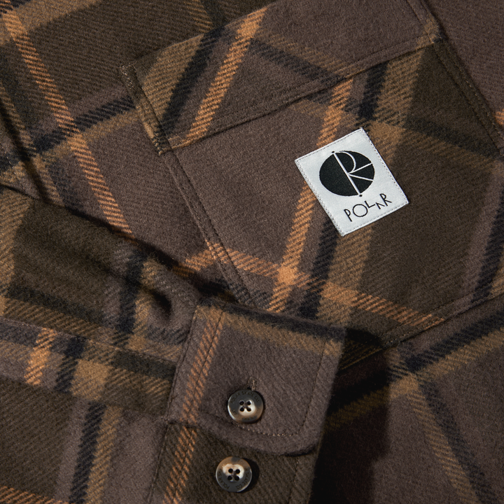 Mike LS Shirt | Flannel - Brown / Mauve