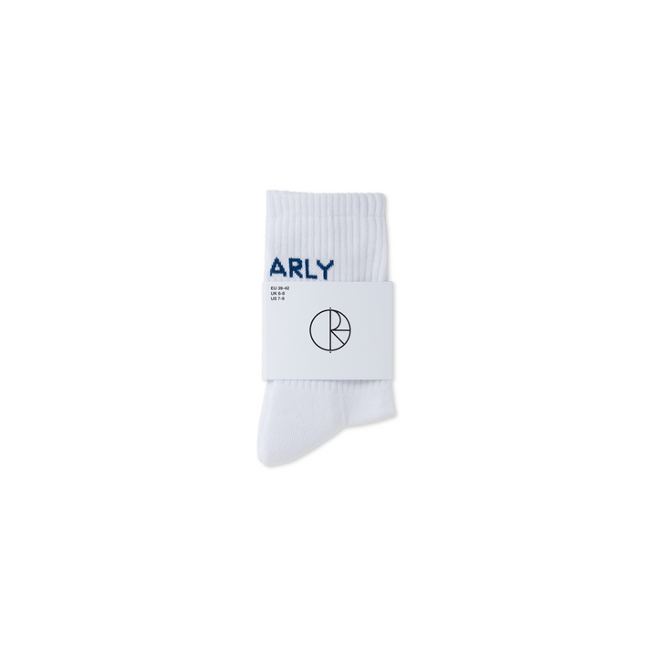 Rib Socks | Gnarly Huh! - White / Blue